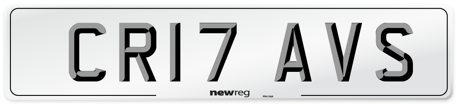 CR17 AVS Number Plate from New Reg
